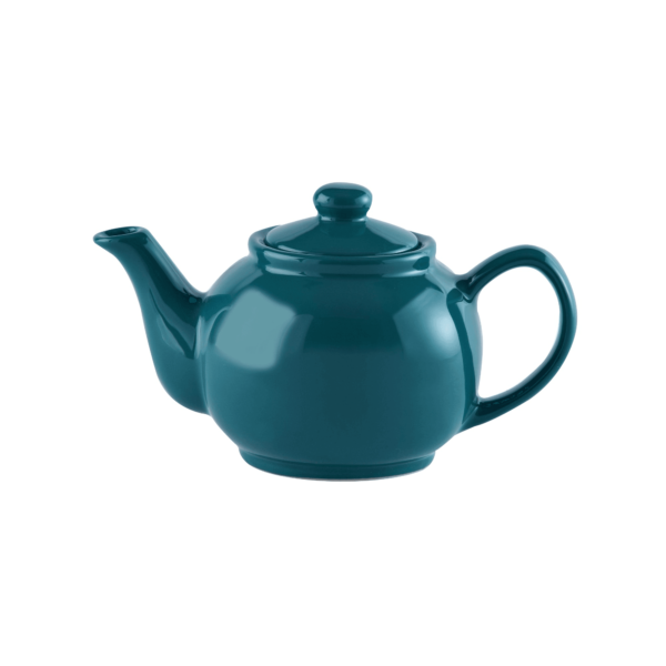 2-KOPS THEEPOT GLANZEND BLAUWGROEN 450ML