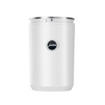 JURA Cool Control 1 liter, witte waterkoeler met zwart logo, compact en modern design voor vers water.