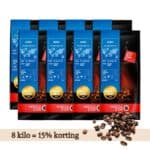 Decafeo cafeïnevrije koffiebonen 8 kg volumevoordeel met 15% korting