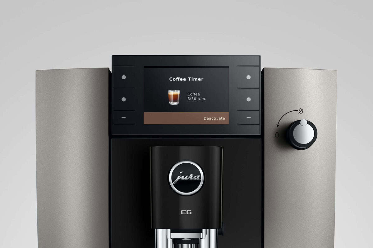 E6 Dark Inox met koffietimer