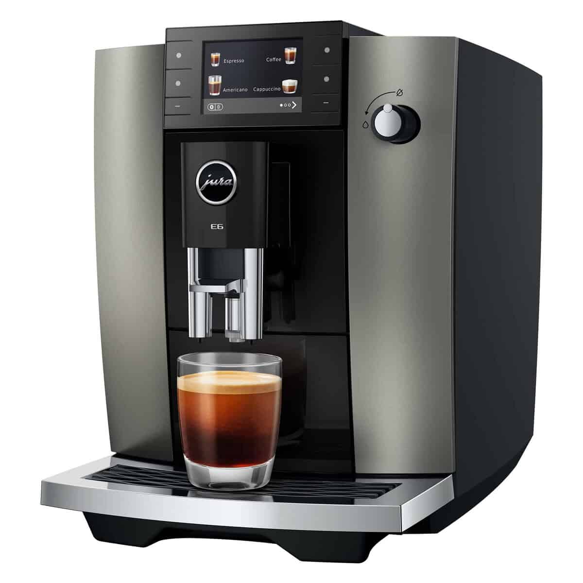 E6 Dark Inox volautomatische koffiemachine van JURA