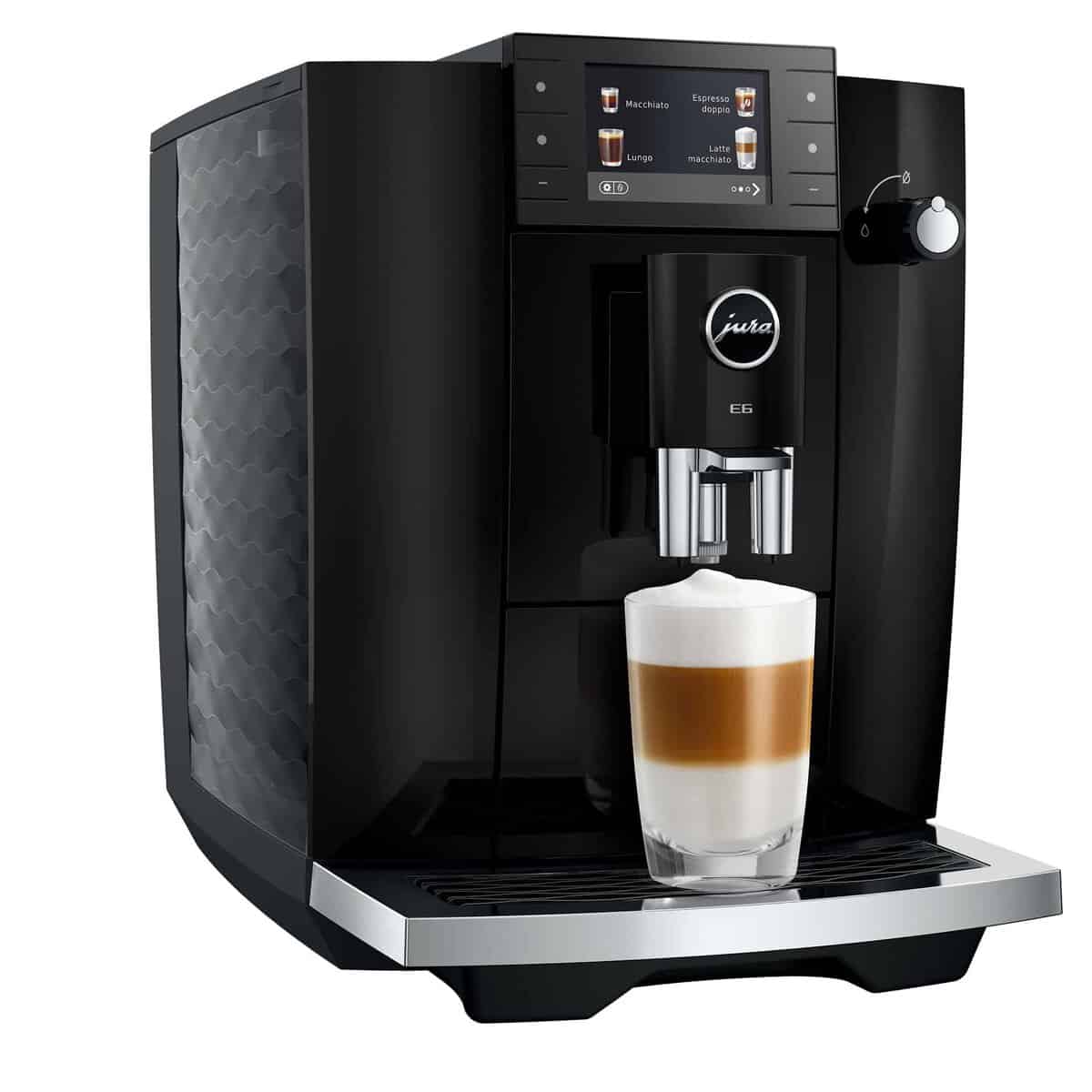 Latte macchiato uit de E6 Piano Black