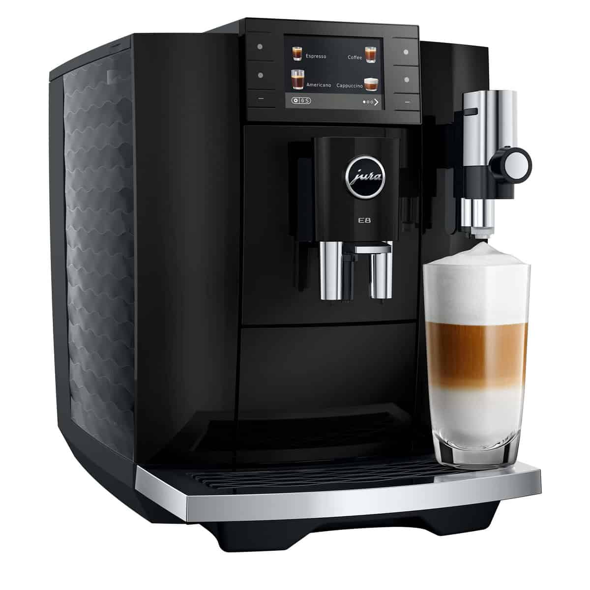 Latte macchiato uit de E8 Piano Black