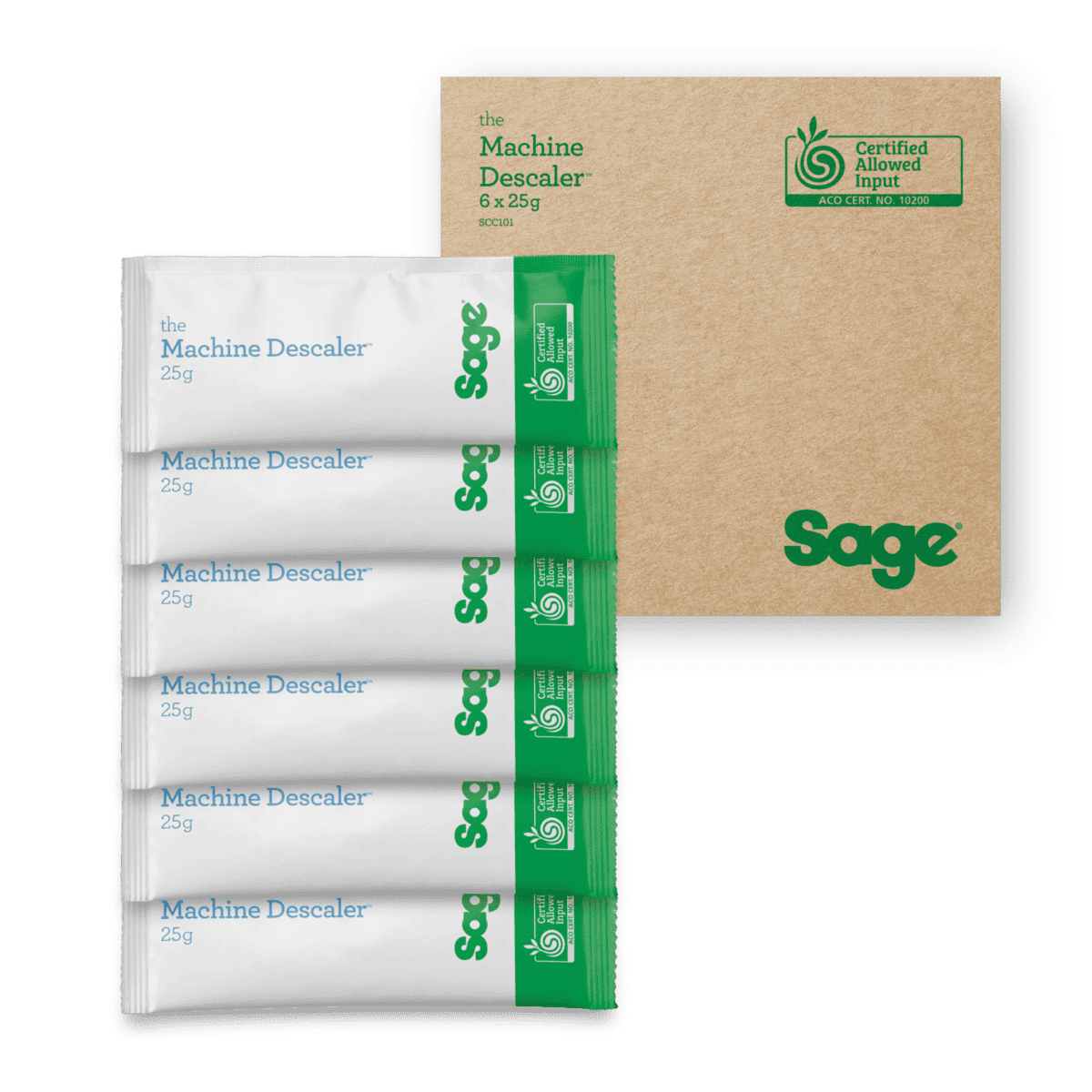 Sage the Machine Descaler 6x25g, ontkalker voor espressomachines