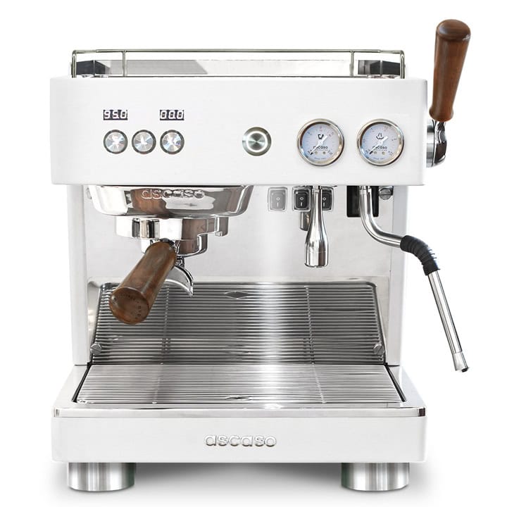Ascaso Baby T PLUS FLOW espressomachine met Flow Control in wit