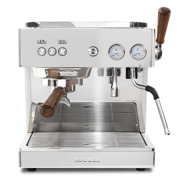 Ascaso Baby T ONE espressomachine in aluminium gepolijst