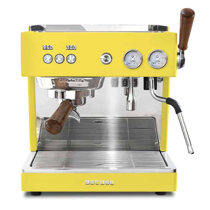 Ascaso Baby T ONE espressomachine in geel