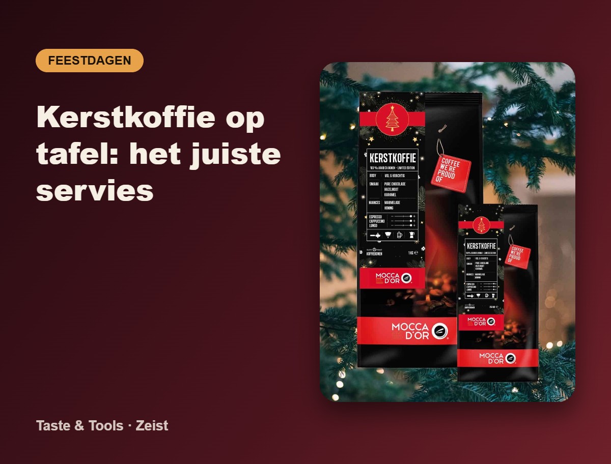 Kerstkoffie op tafel: het juiste servies